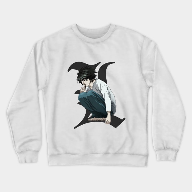 L - Death Note Crewneck Sweatshirt by picspixydesigns